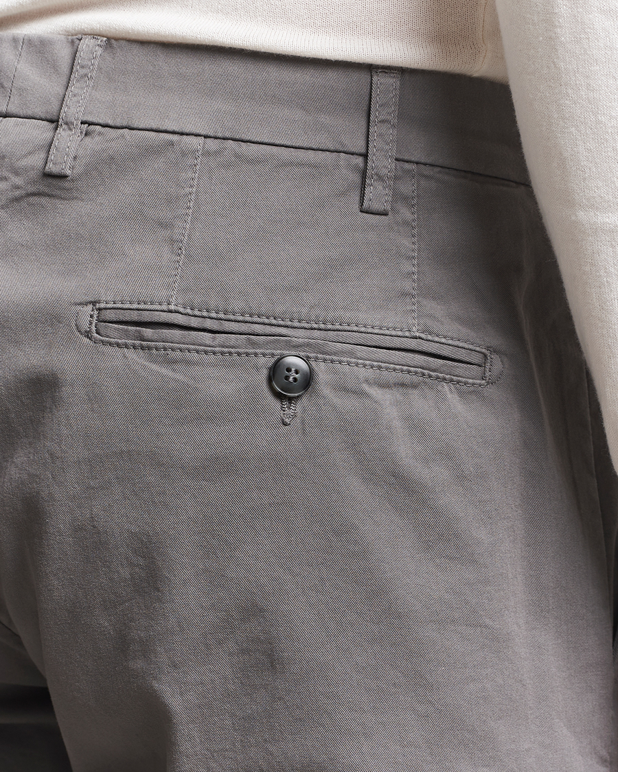 Herren | Hosen | Canali | Slim Fit Cotton Stretch Chinos Dark Grey