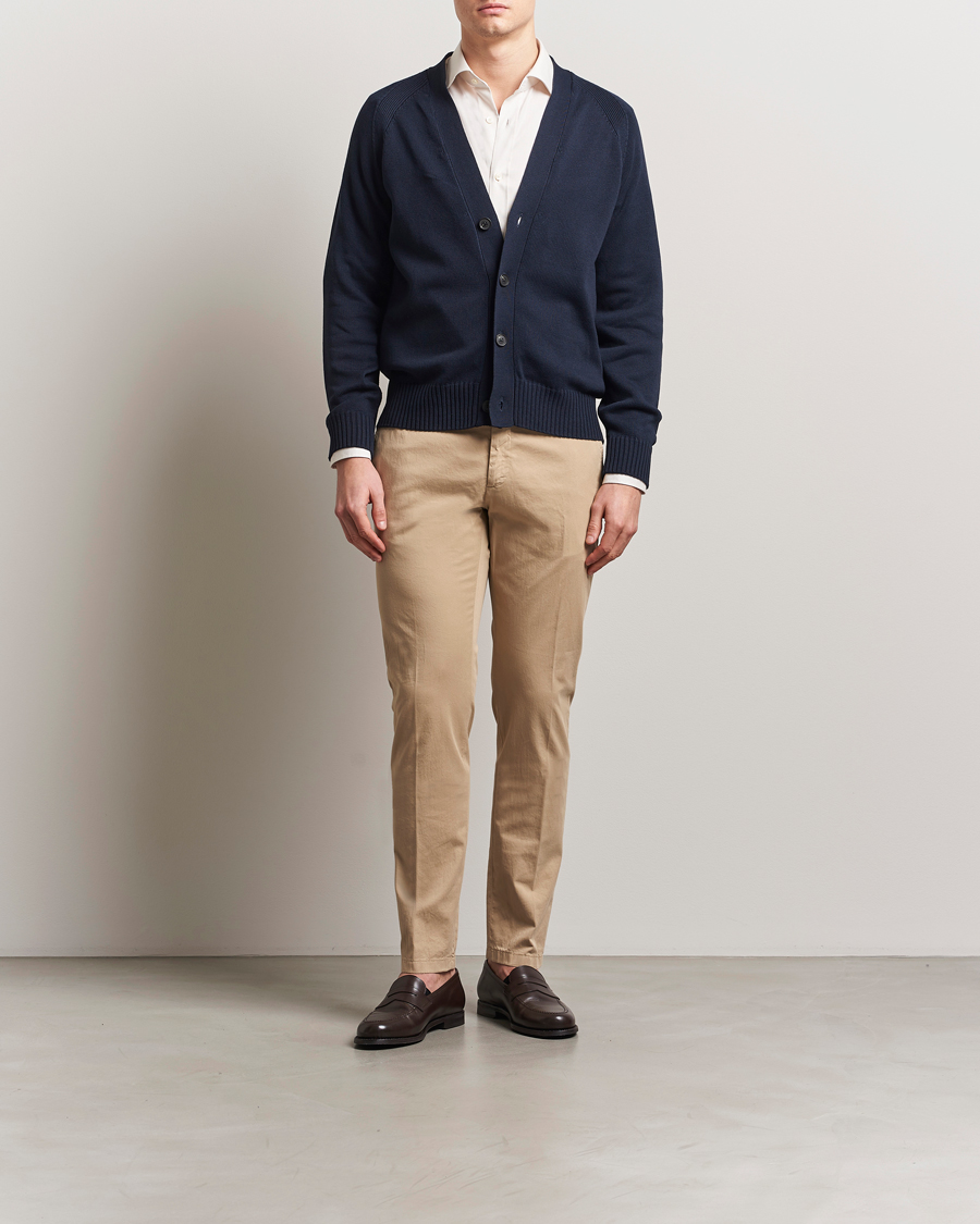 Herren | Hosen | Canali | Slim Fit Cotton Stretch Chinos Beige