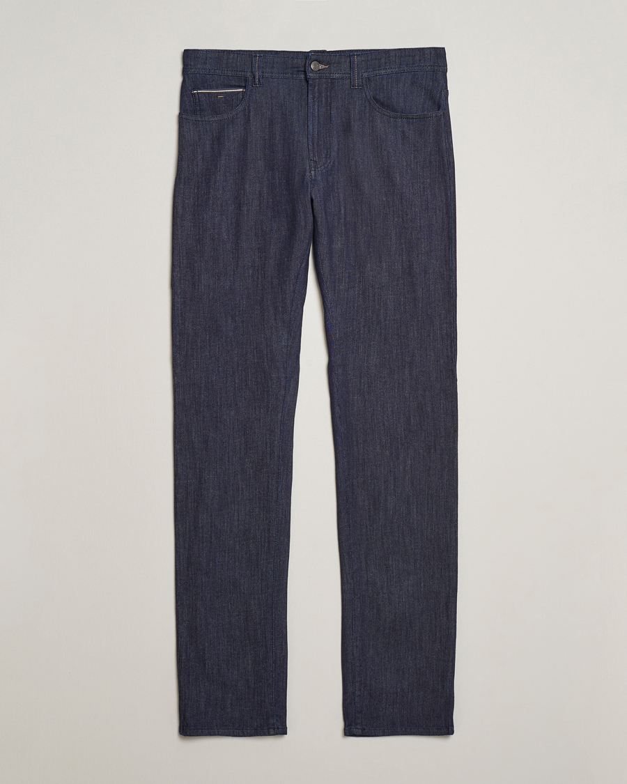 Herren | Jeans | Canali | Slim Fit 5-Pocket Jeans Dark Indigo
