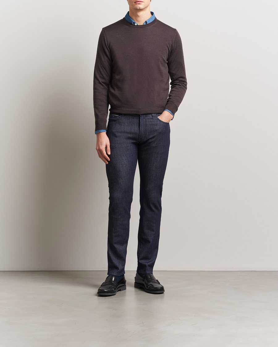 Herren | Jeans | Canali | Slim Fit 5-Pocket Jeans Dark Indigo