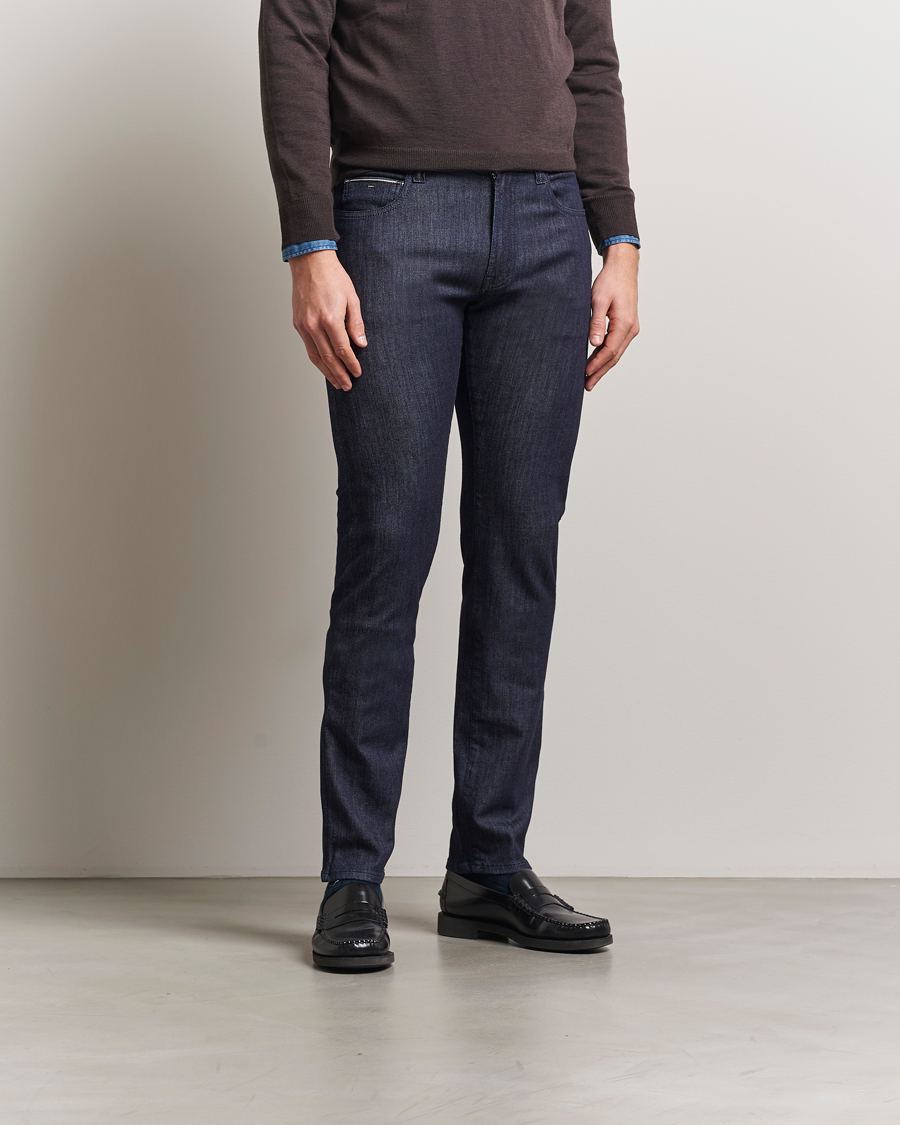 Herren | Jeans | Canali | Slim Fit 5-Pocket Jeans Dark Indigo
