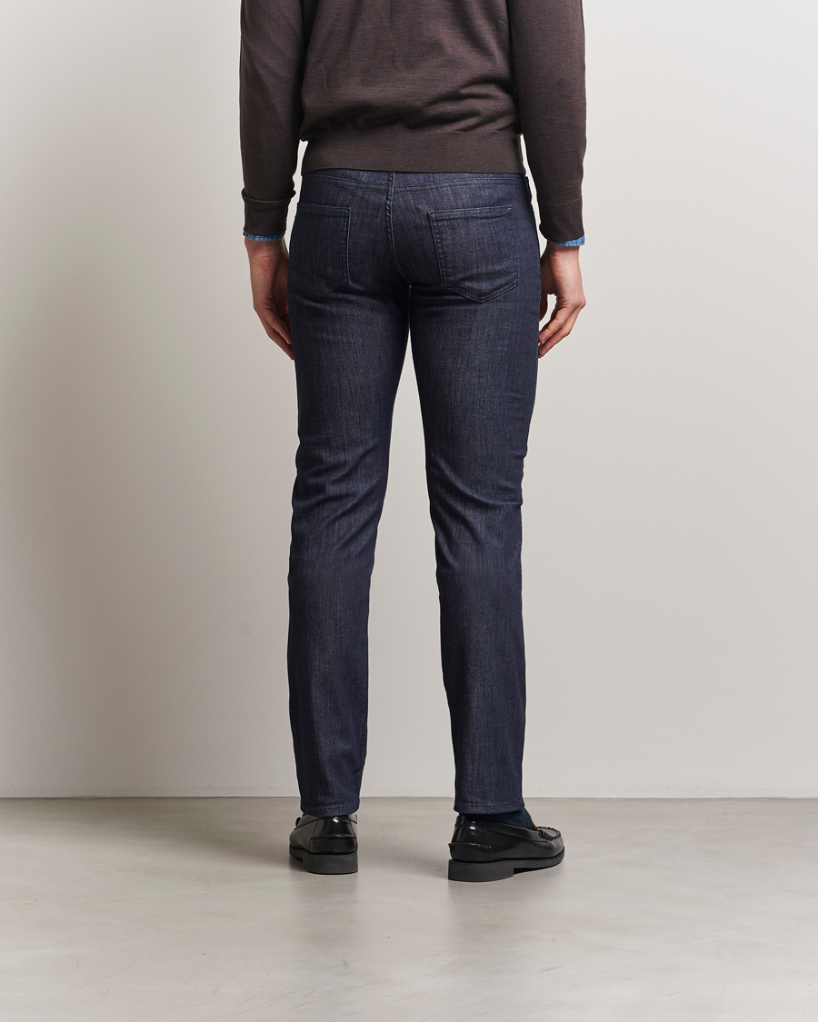 Herren | Jeans | Canali | Slim Fit 5-Pocket Jeans Dark Indigo