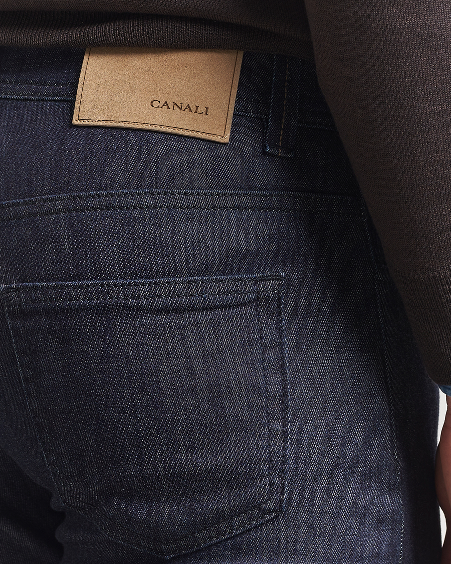 Herren | Jeans | Canali | Slim Fit 5-Pocket Jeans Dark Indigo