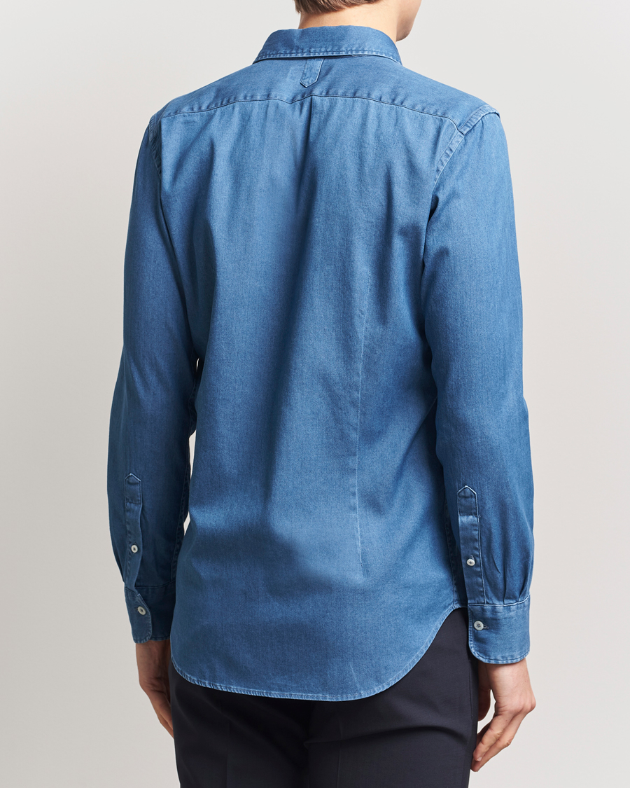 Herren | Hemden | Canali | Slim Fit Denim Shirt Medium Blue Wash