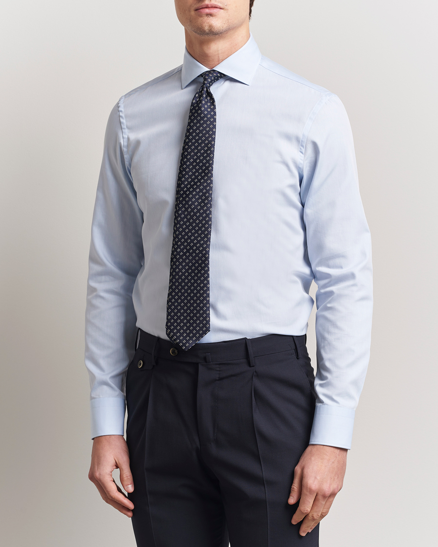 Herren | Hemden | Canali | Slim Fit Cotton Shirt Light Blue