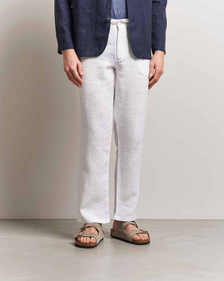 Herren | Hosen | KnowledgeCotton Apparel | Loose Linen Pants Bright White