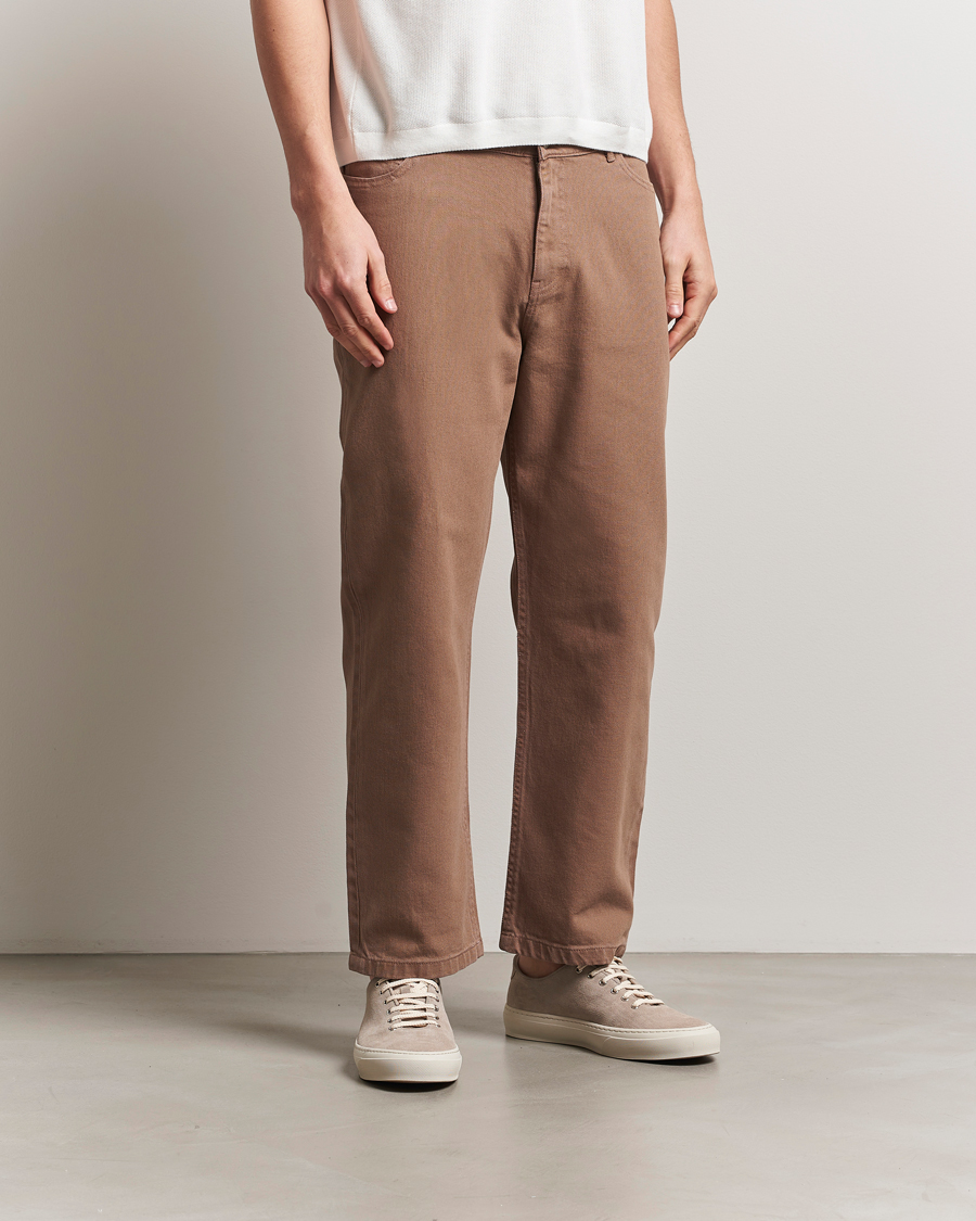 Herren | Hosen | KnowledgeCotton Apparel | Flint Five Pocket Twill Pants Tiramisou