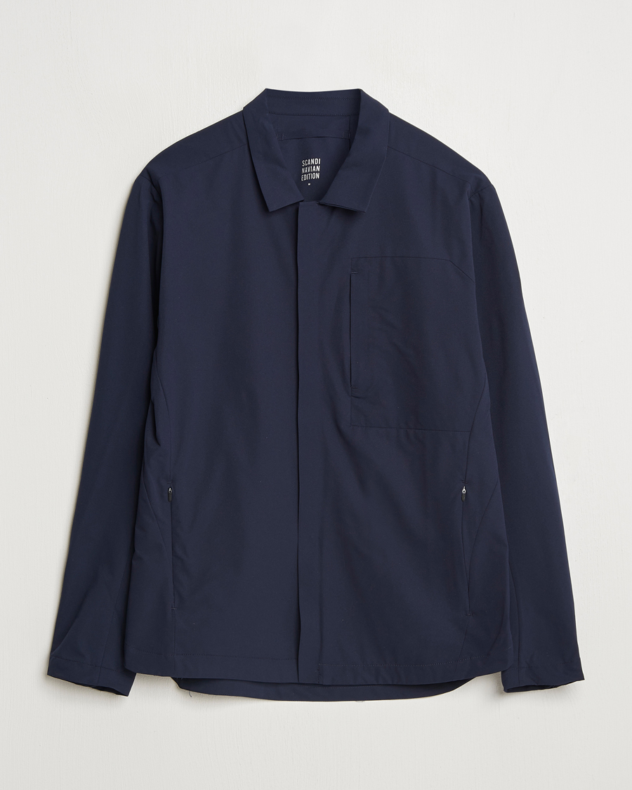 Herren | Jacken | Scandinavian Edition | Merge II Stretch Shirt Jacket Navy Blue