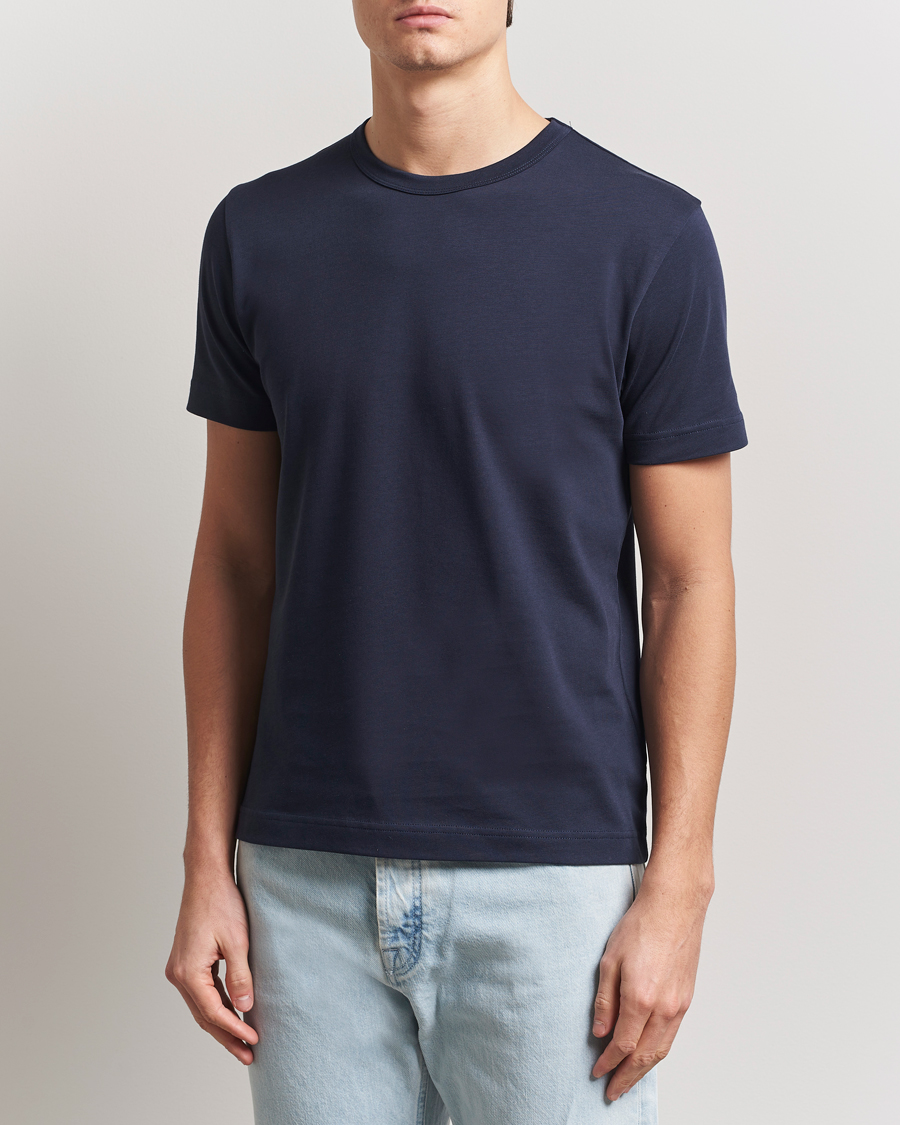 Herren | T-Shirts | Sunspel | Single Jersey Supima Cotton T-Shirt Navy