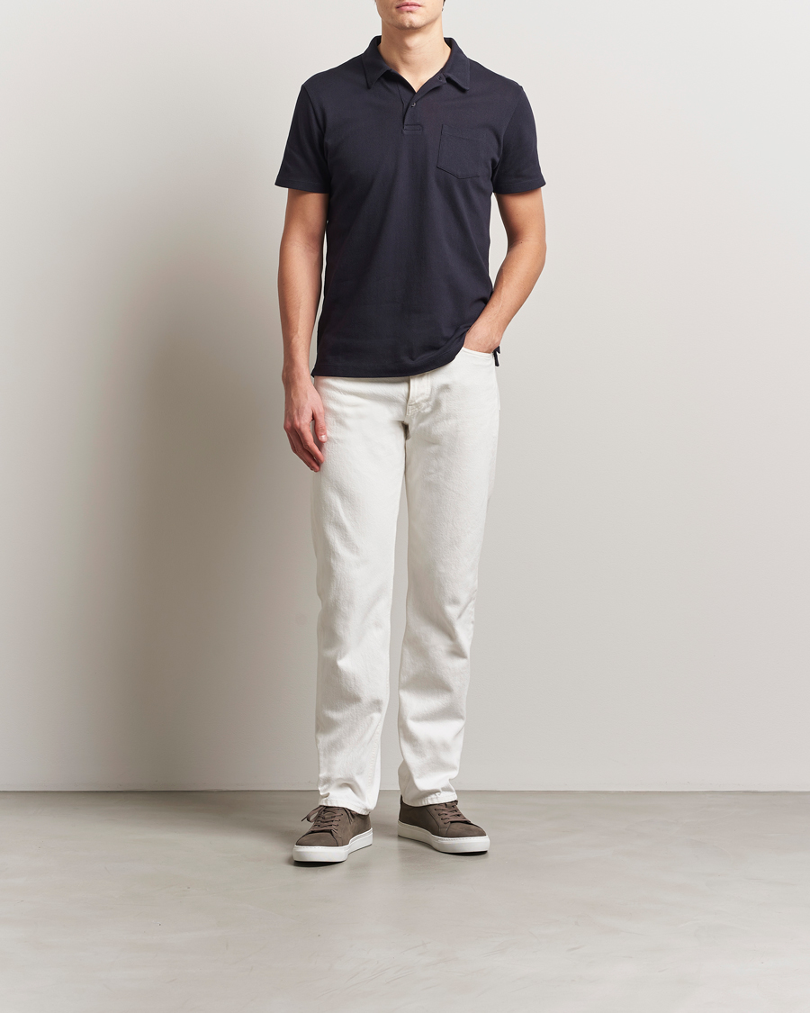 Herren | Poloshirts | Sunspel | Riviera Polo Shirt Midnight Navy
