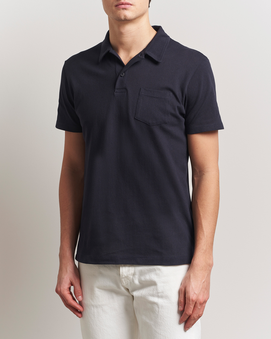 Herren | Poloshirts | Sunspel | Riviera Polo Shirt Midnight Navy