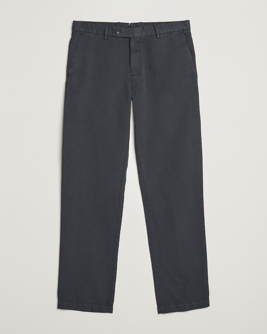 Herren | Hosen | Sunspel | Cotton/Linen Trousers Charcoal