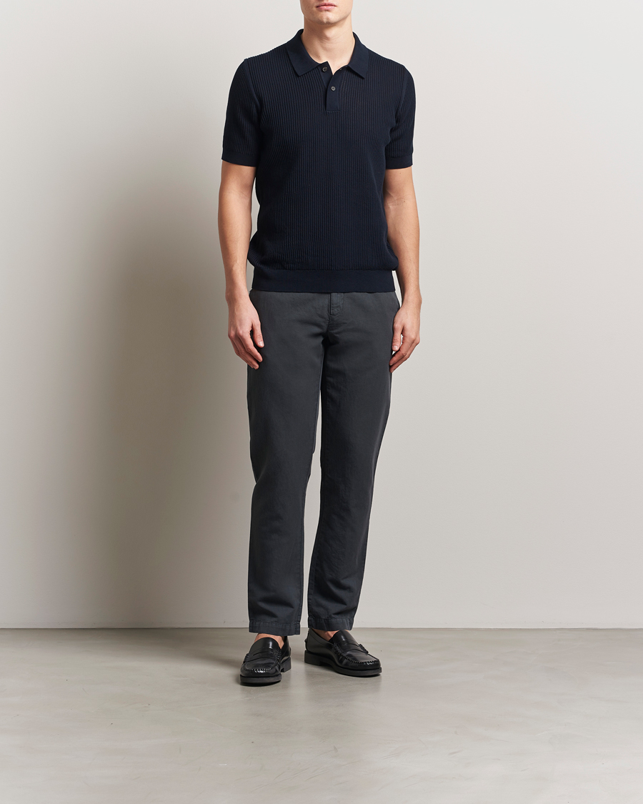 Herren | Hosen | Sunspel | Cotton/Linen Trousers Charcoal