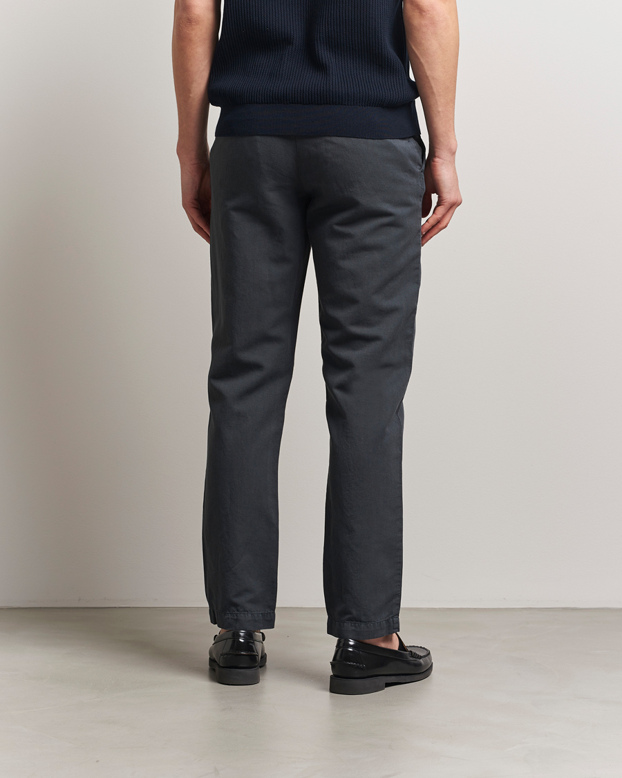 Herren | Hosen | Sunspel | Cotton/Linen Trousers Charcoal