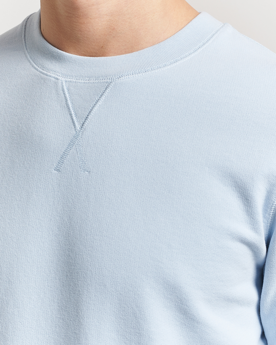 Herren | Pullover | Sunspel | Loopback Sweatshirt Blue Mist