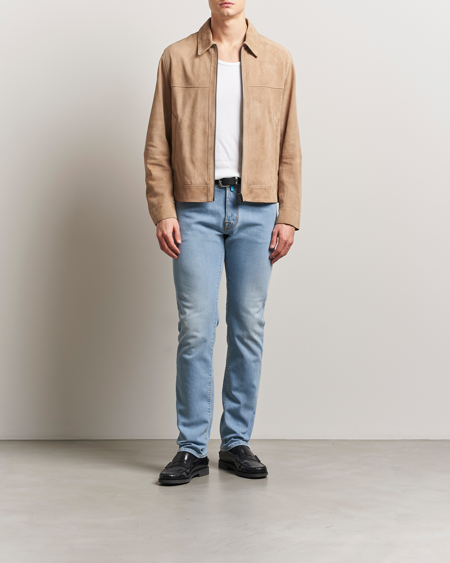 Herren | Jeans | Jacob Cohën | Bard Slim Fit Stretch Jeans Light Blue