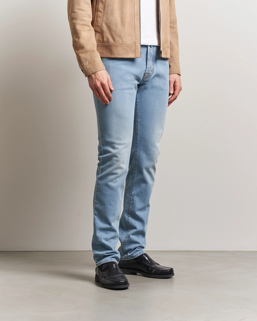 Herren | Jeans | Jacob Cohën | Bard Slim Fit Stretch Jeans Light Blue