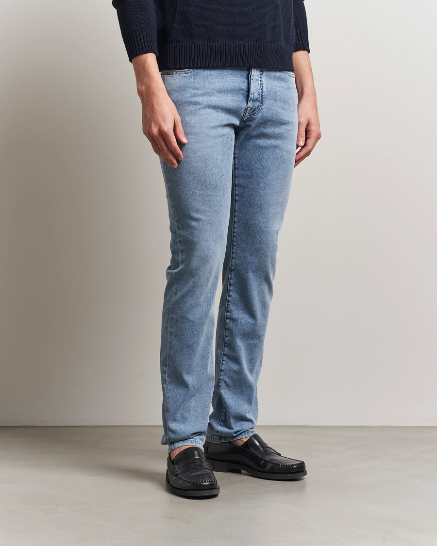 Herren | Jeans | Jacob Cohën | Bard Slim Fit Stretch Jeans Light Vintage Blue