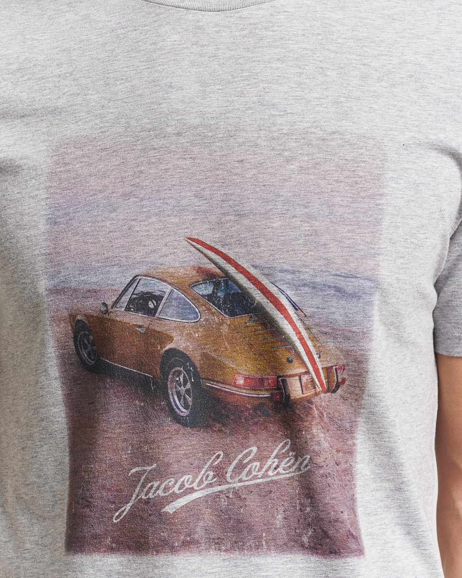 Herren | T-Shirts | Jacob Cohën | Printed Cotton T-shirt Grey