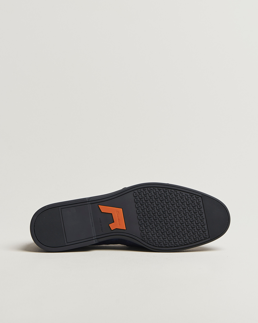 Herren | Loafer | Santoni | Malibu Double Buckle Loafers Navy Suede