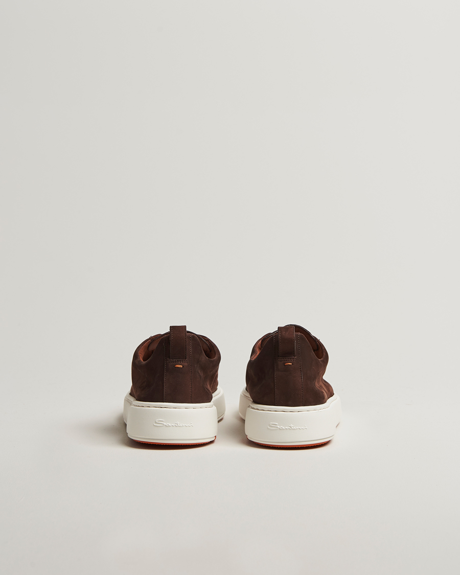 Herren | Sneaker | Santoni | Cleanic No Lace Sneakers Brown Nubuck