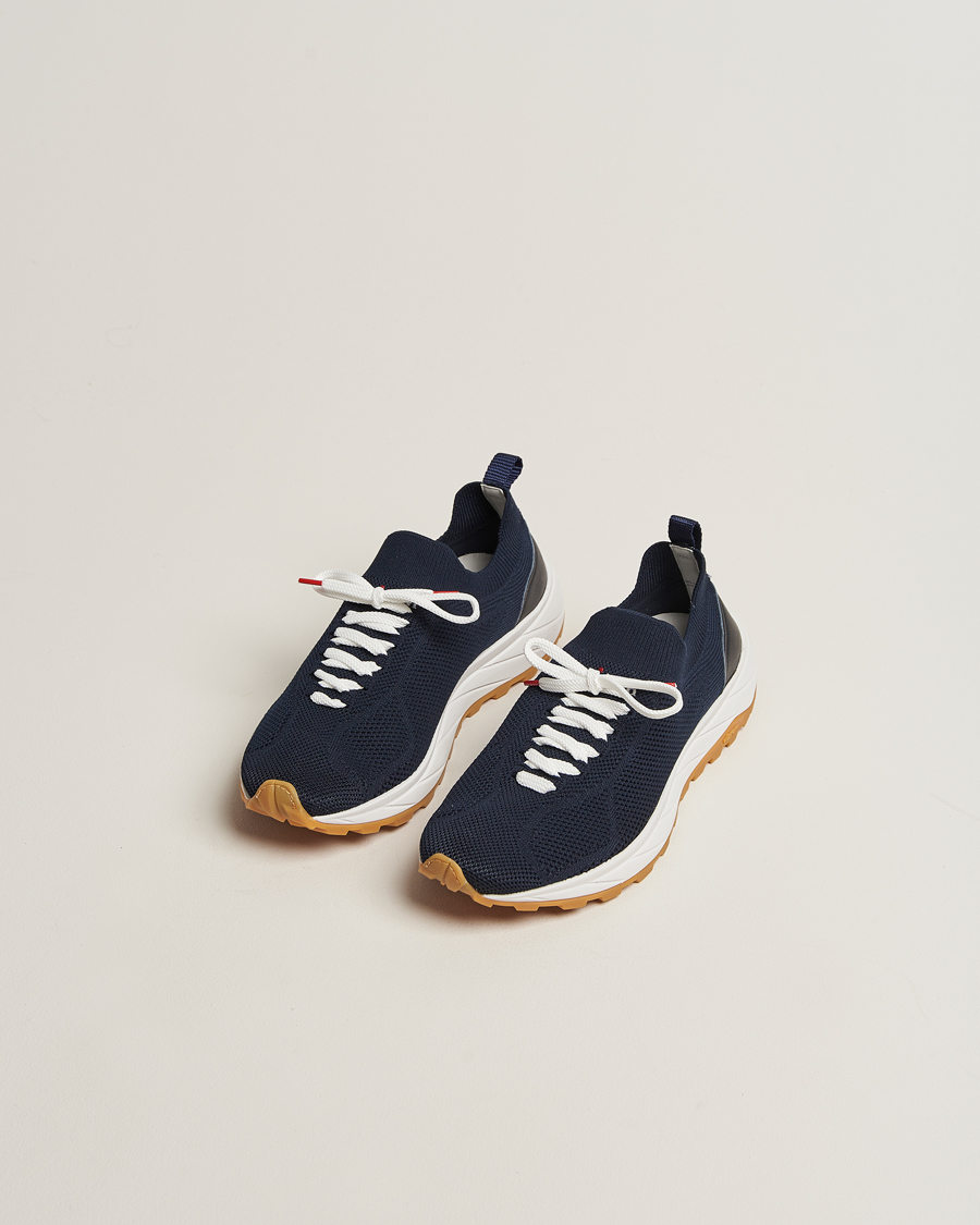 Herren | Sneaker | Kiton | Mesh Running Sneakers Navy