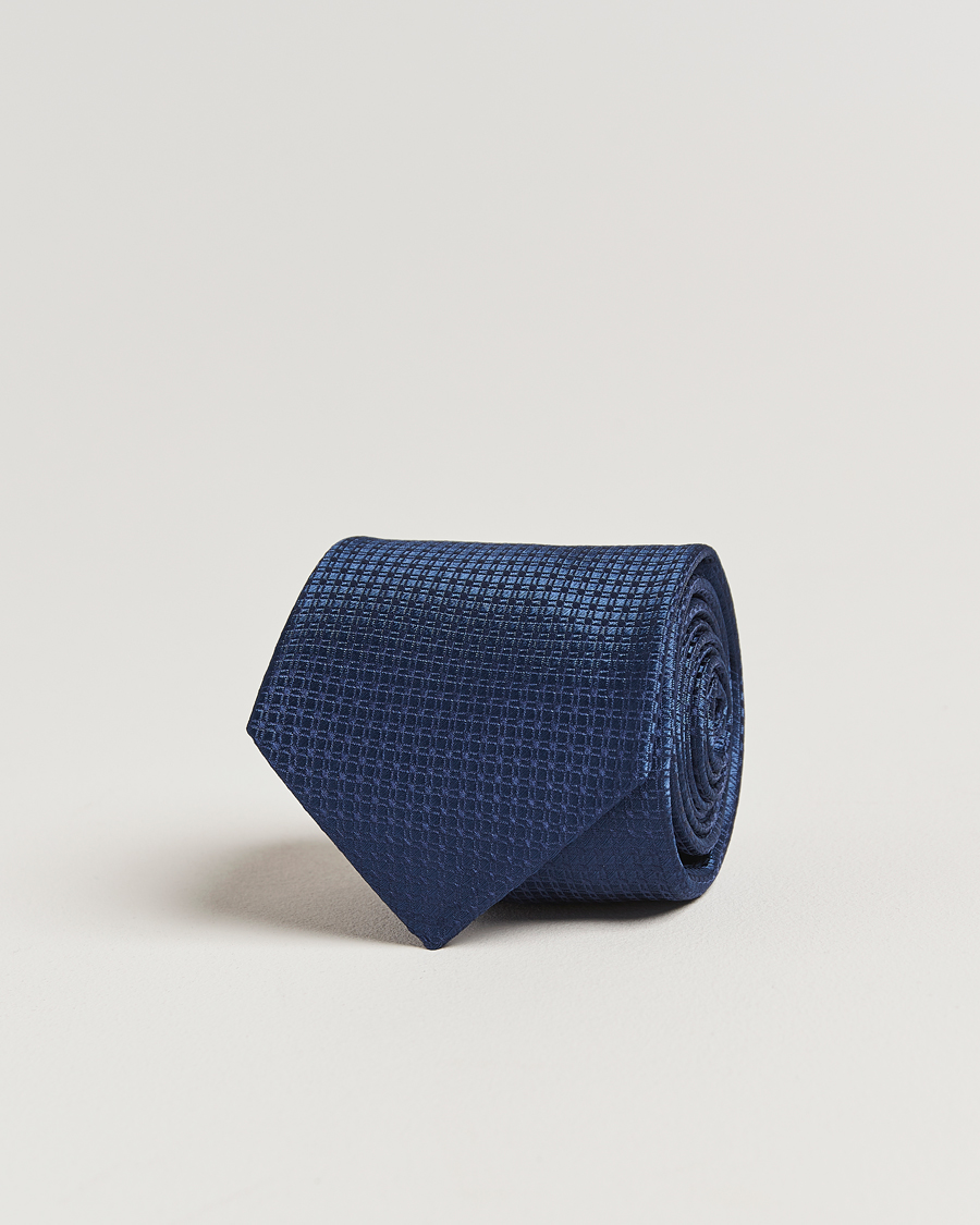 Herren | Krawatten | Kiton | Structured Silk Tie Navy