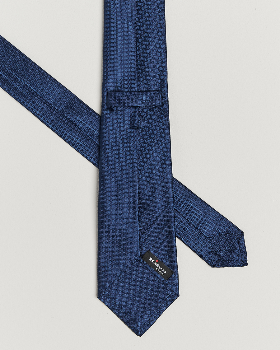 Herren | Krawatten | Kiton | Structured Silk Tie Navy