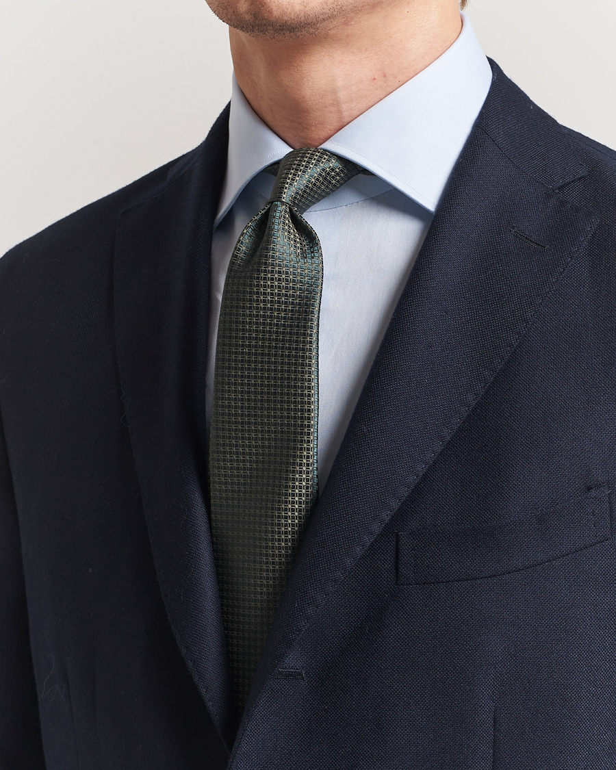 Herren | Krawatten | Kiton | Structured Silk Tie Dark Green