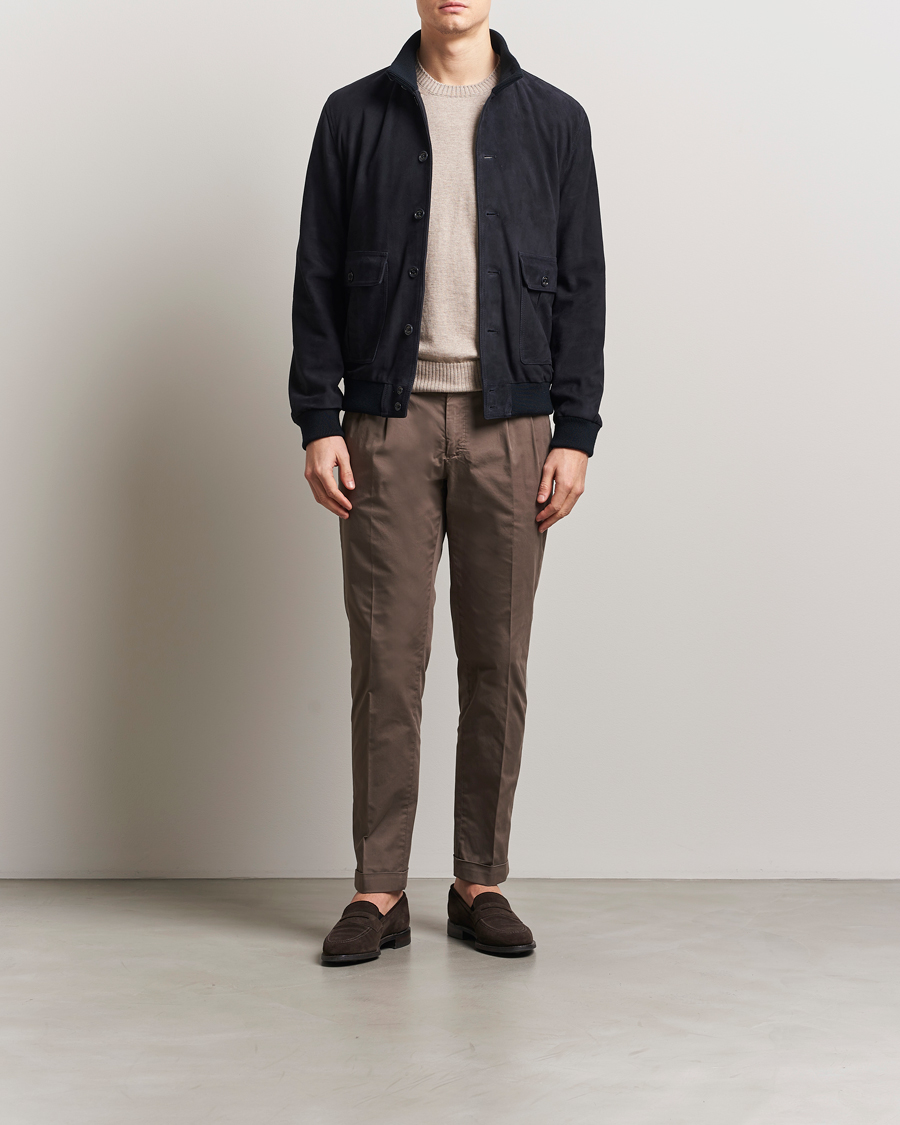 Herren | Jacken | Valstar | Valstarino Suede Jacket Navy