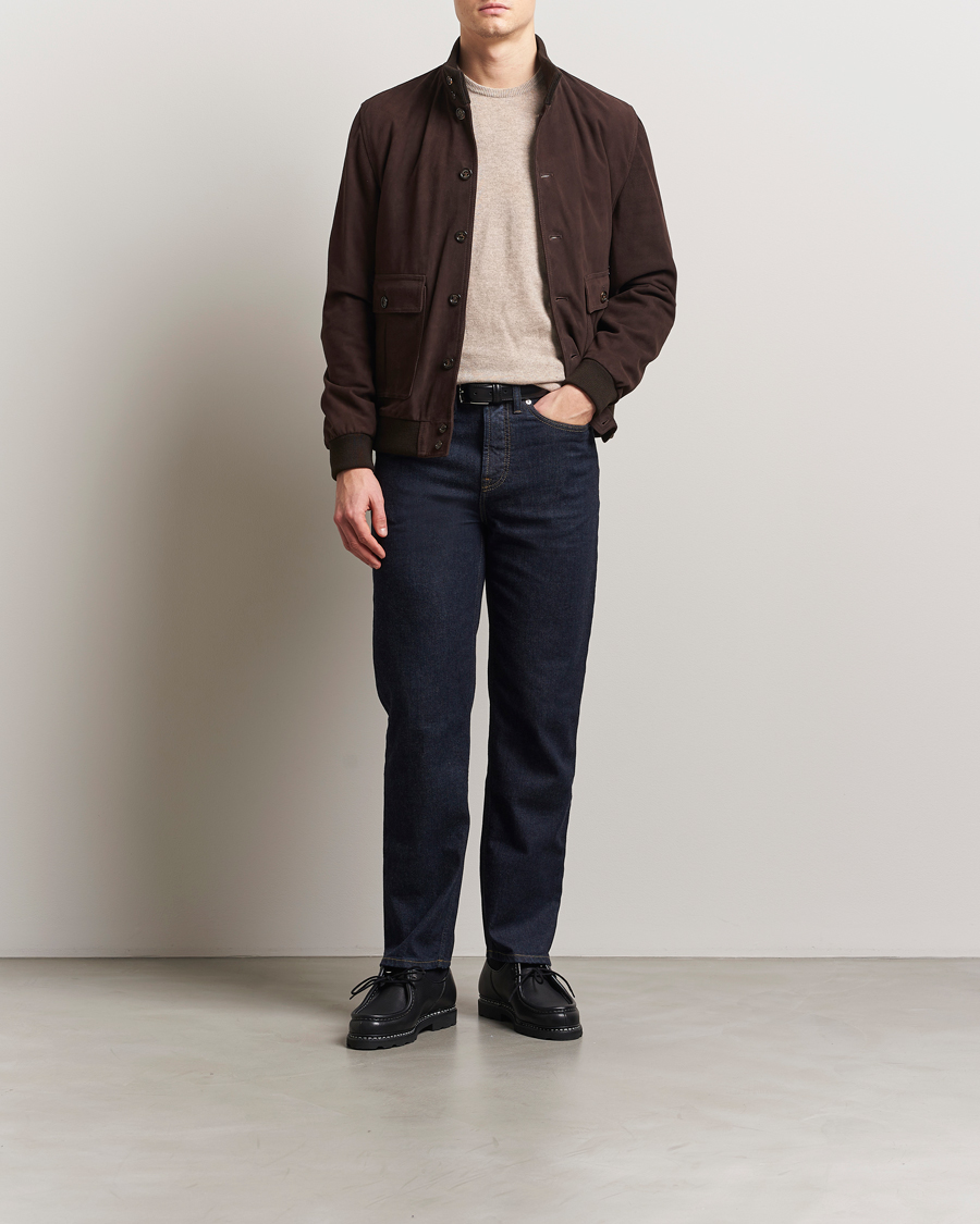 Herren | Jacken | Valstar | Valstarino Suede Jacket Dark Brown