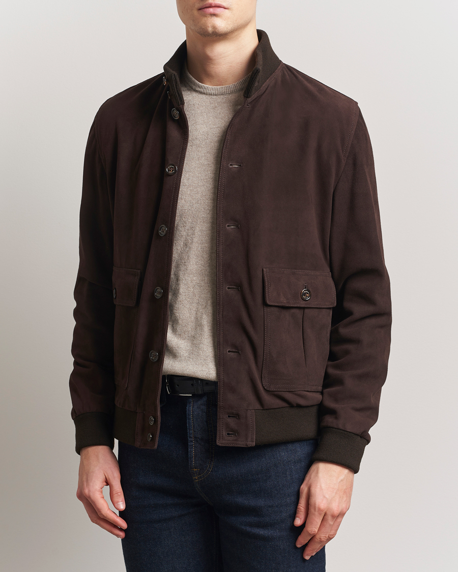 Herren | Jacken | Valstar | Valstarino Suede Jacket Dark Brown