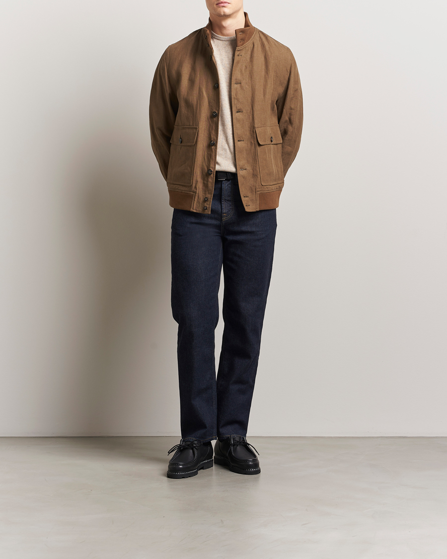 Herren | Jacken | Valstar | Valstarino Linen Jacket Brown