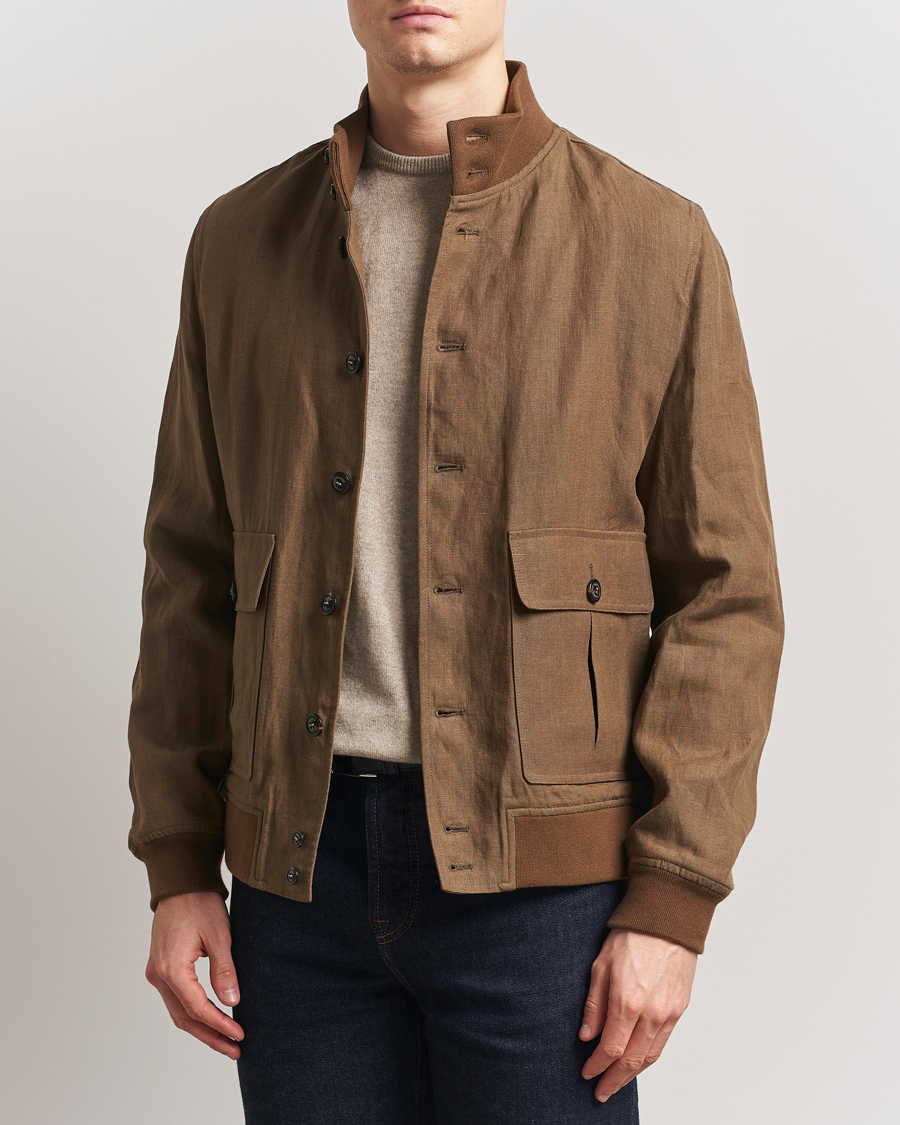 Herren | Jacken | Valstar | Valstarino Linen Jacket Brown