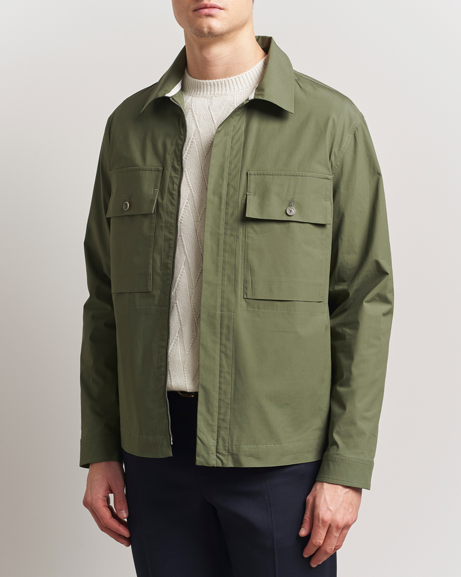 Herren | Jacken | Valstar | Cotton Poplin Shirt Jacket Green