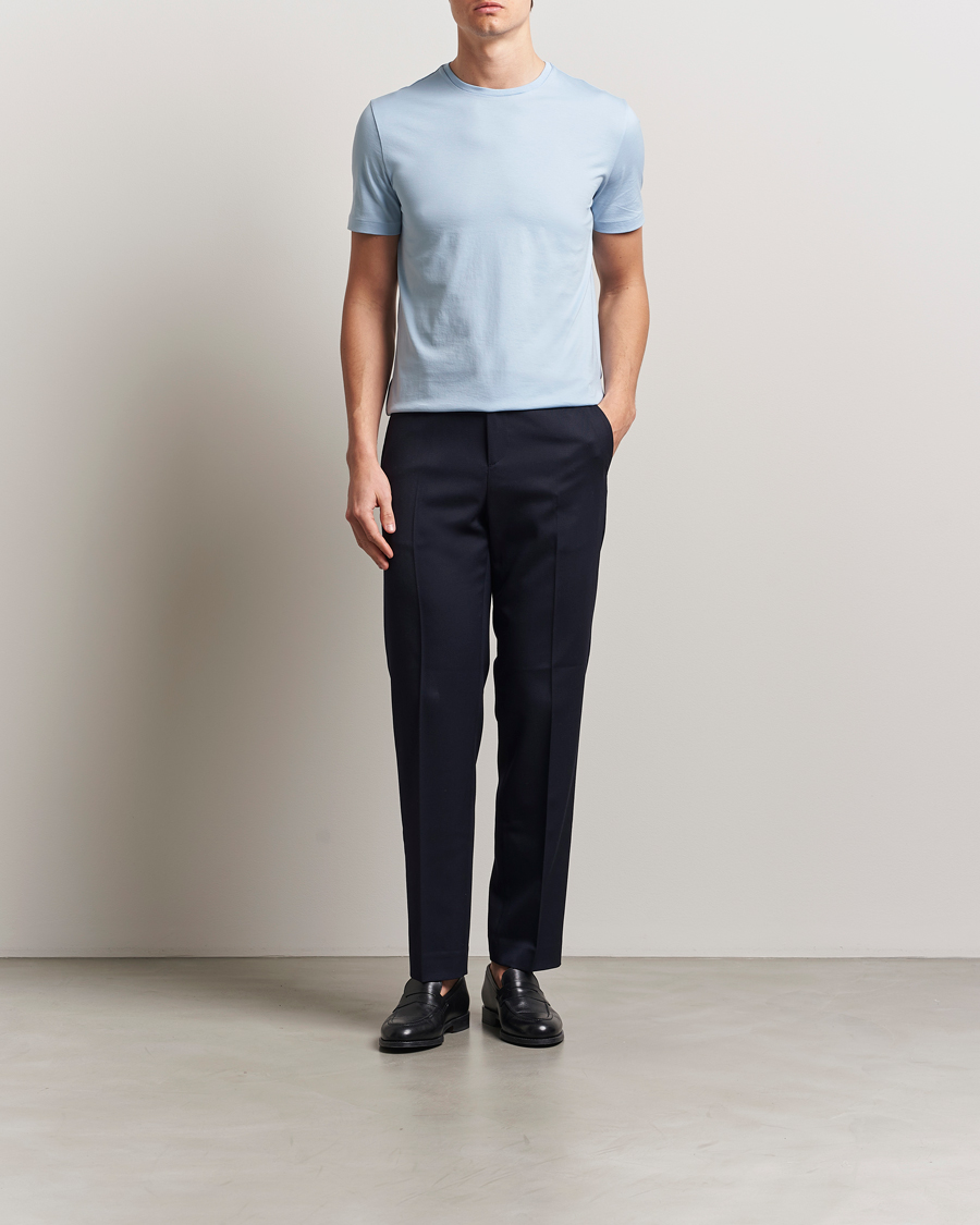 Herren | T-Shirts | Ralph Lauren Purple Label | Short Sleeve T-Shirt Chambray
