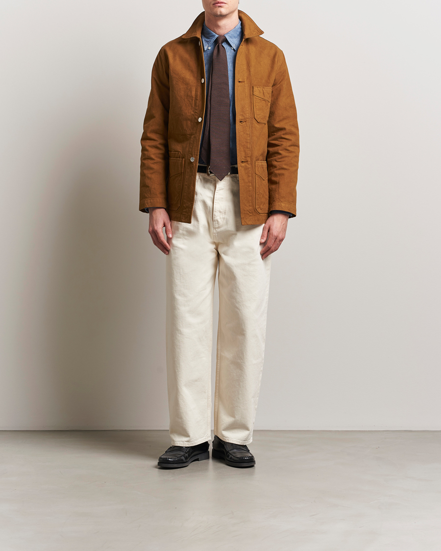 Herren | Jacken | Drake's | Duck Cotton Canvas Chore Jacket Tobacco