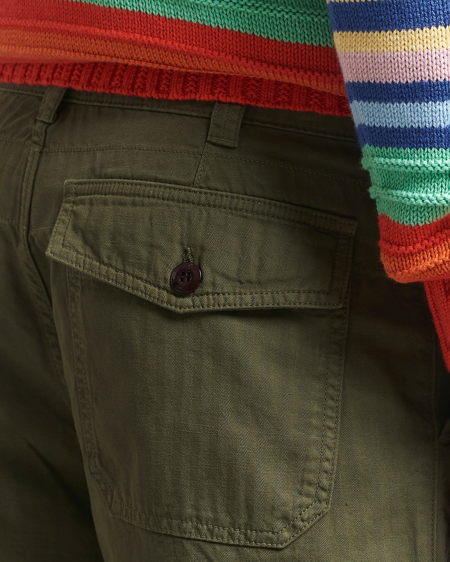 Herren | Shorts | Drake's | Fatigue Cotton Shorts Olive
