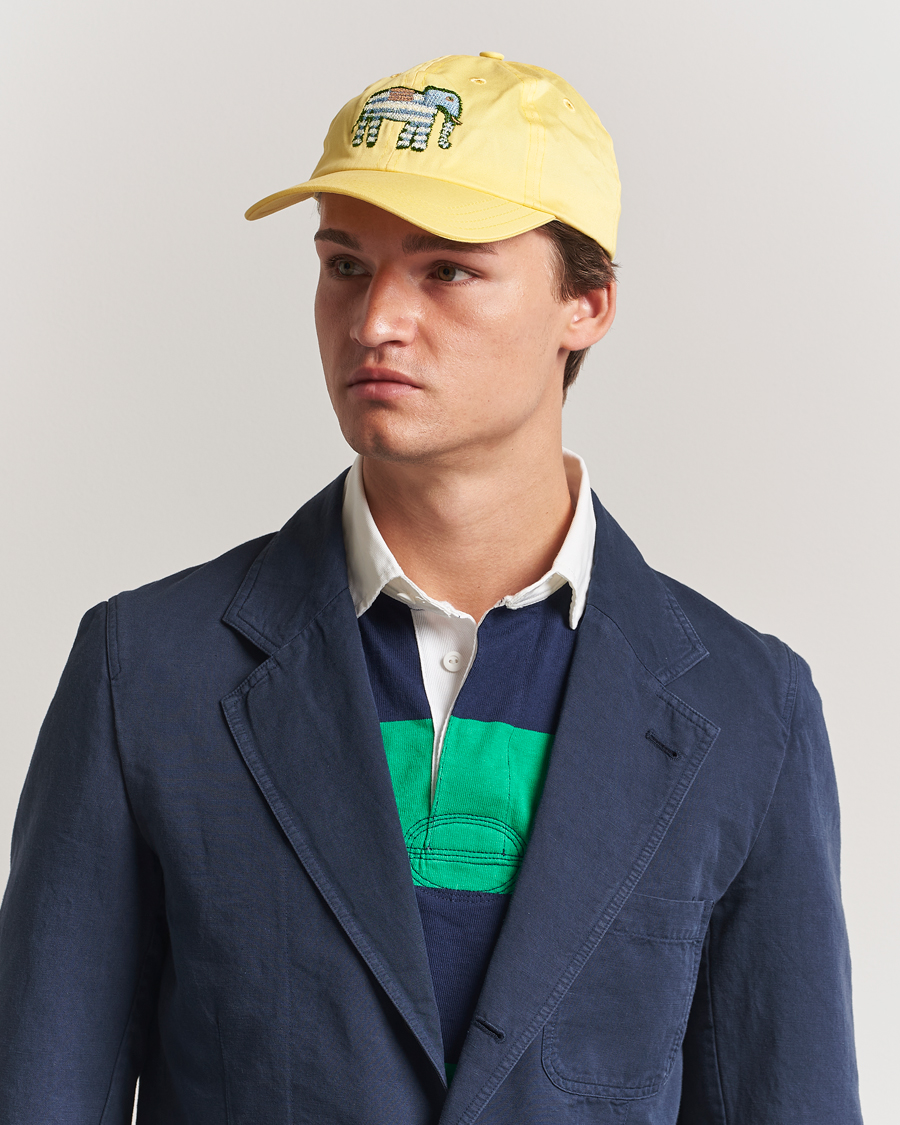 Herren | Hüte & Mützen | Drake's | Elephant Embroidered Cap Lemon
