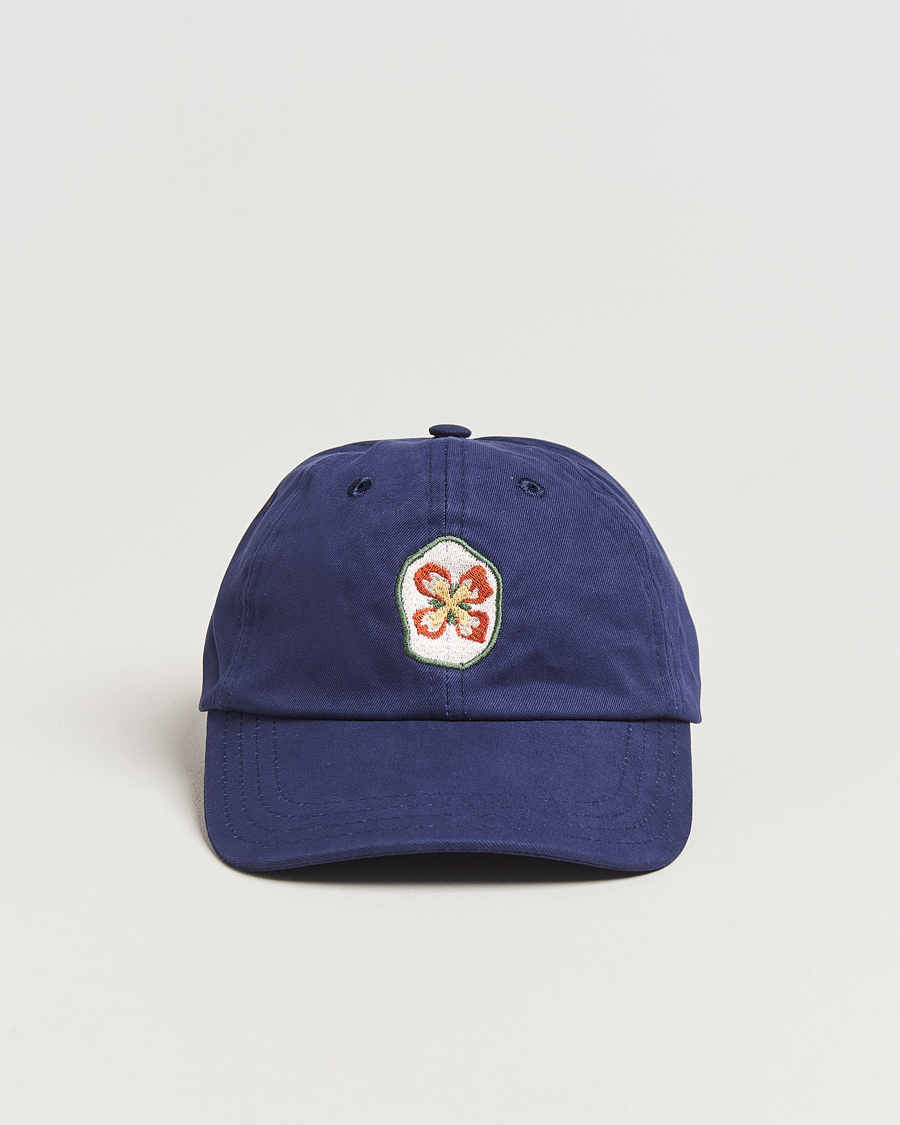 Herren | Hüte & Mützen | Drake's | Petal Flower Baseball Cap Navy