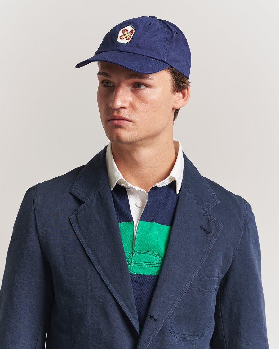 Herren | Hüte & Mützen | Drake's | Petal Flower Baseball Cap Navy
