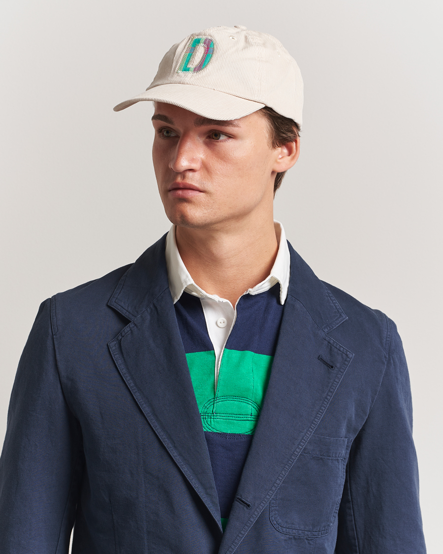 Herren | Hüte & Mützen | Drake's | D Applique Baseball Cap Ecru