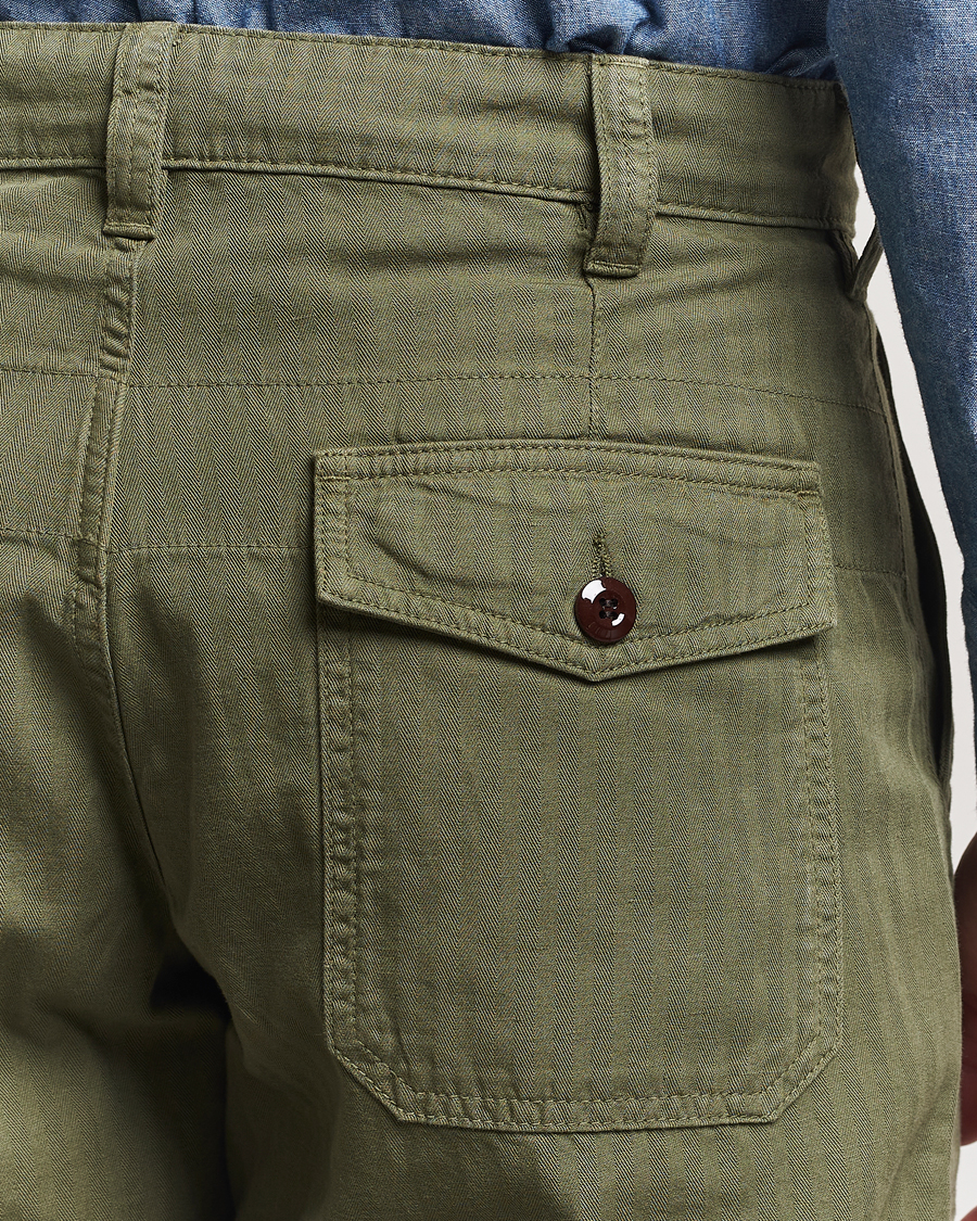 Herren | Hosen | Drake's | Fatigue Cotton Trousers Olive