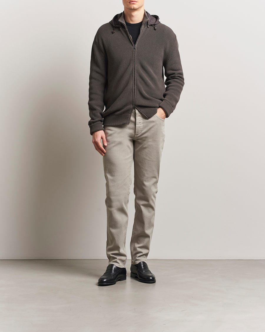 Herren | Jacken | Herno | Cotton Knit Hybrid Jacket Brown