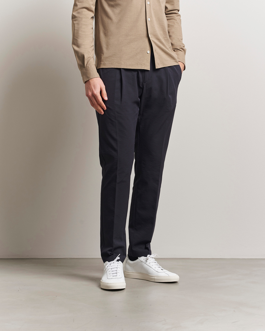 Herren | Hosen | Herno | Seersucker Drawstring Pants Navy