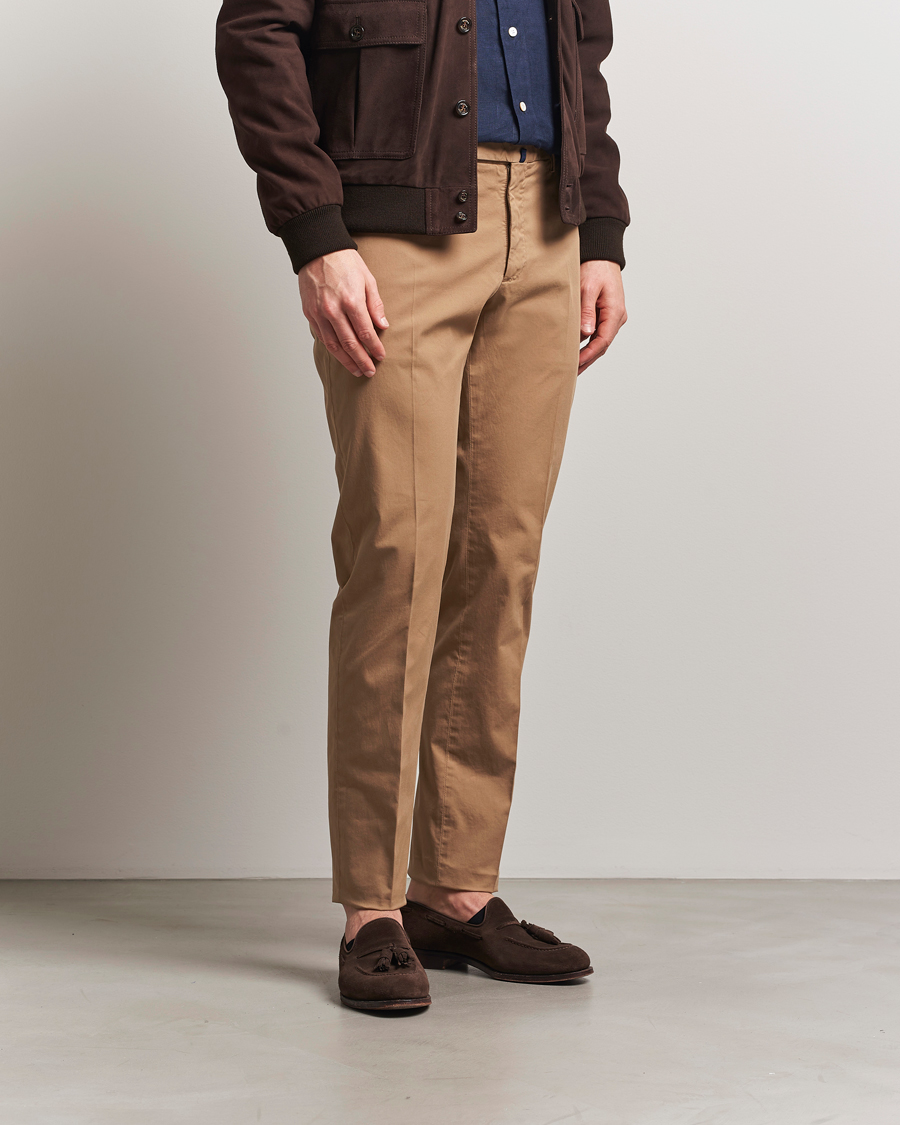 Herren | Hosen | Incotex | Slim Fit Comfort Chinos Beige