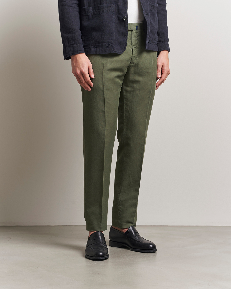 Herren | Hosen | Incotex | Slim Fit Chinolino Trousers Green