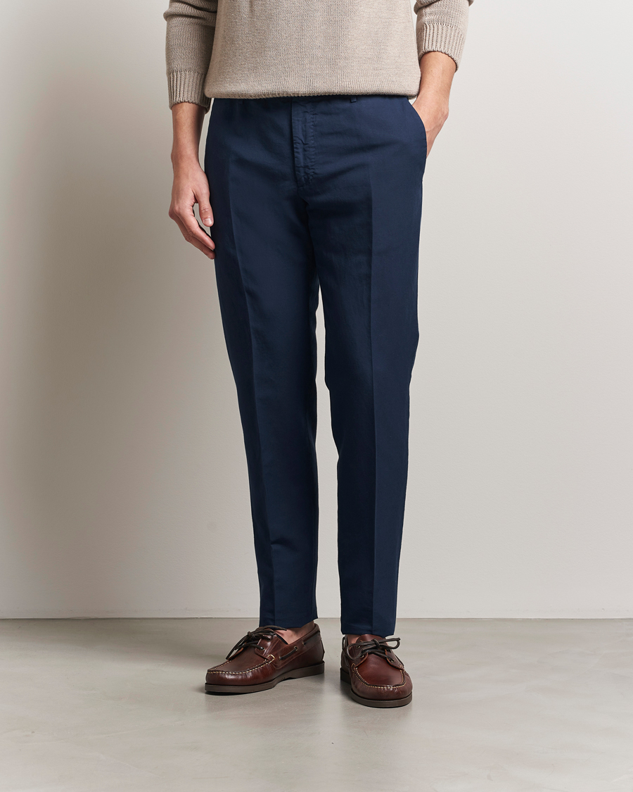 Herren | Hosen | Incotex | Slim Fit Chinolino Trousers Navy