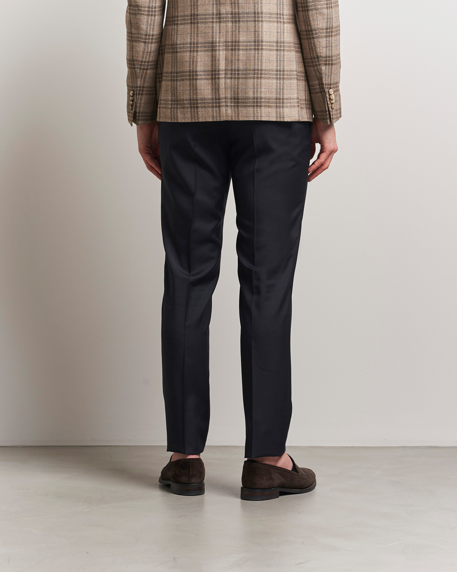 Herren | Hosen | Incotex | Slim Fit Super 100s Wool Trousers Navy
