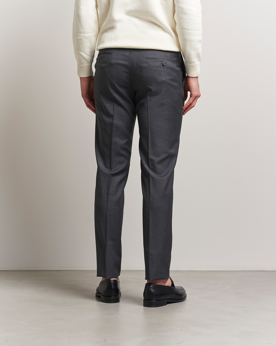 Herren | Hosen | Incotex | Slim Fit Super 100s Wool Trousers Medium Grey